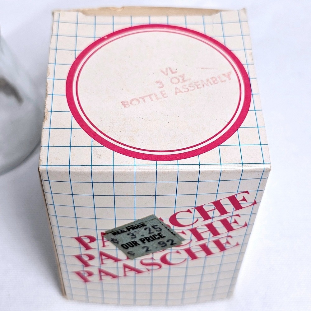Paasche VL 3oz‎ Airbrush Glass Bottle Assembly Jar Made In USA Vintage New Tool - Picture 2 of 8